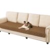 Ameritex Waterproof Pet Bed Cover Anti-Slip Dog Bed Blanket for Sofa and Furniture Waterproof New Pattern Design (Camel, 30x90 I
