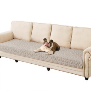 Ameritex Waterproof Pet Bed Cover Anti-Slip Dog Bed Blanket for Sofa and Furniture Waterproof New Pattern Design (Khaki, 30x80 I
