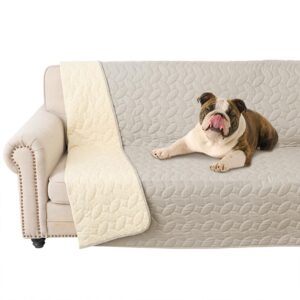 Ameritex Waterproof Pet Bed Cover Anti-Slip Dog Bed Blanket for Sofa and Furniture Waterproof New Pattern Design (Khaki, 82x82 I