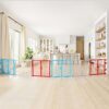 Regalo Safety 192-Inch Super Wide Baby Gate and Play Yard, 2-in-1 Convertible Plastic Baby Gate, Extra Wide Safety Barrier, Hard