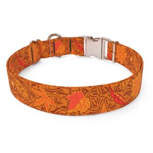 Alternative view of Fall Leaves Dog Collar